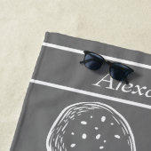 Modern Nautical White Octopus Octopus grau Strandtuch (Beispiel)