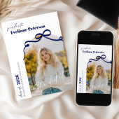 Modern Navy 2026 Graduation Invitation Einladung