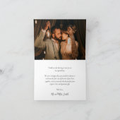 Modern Navy 6 Foto Collage Wedding Danke Karte (Innenseite)