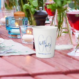 Modern Navy Blue 60. Geburtstagspapier Cups Pappbecher