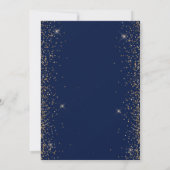 Modern Navy Blue 70. Geburtstag Einladung (Rückseite)