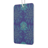 Modern Navy Blue and Green Floral Leaves Pattern Autolufterfrischer (Links)