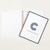 Modern Navy Blue Border Custom Stationery Planer (Anzeige)
