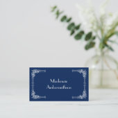 Modern Navy Blue Business Card Visitenkarte (Stehend Vorderseite)