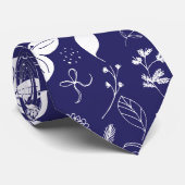 Modern Navy Blue Christmas Krawatte (Gerollt)