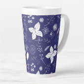 Modern Navy Blue Christmas Milchtasse (Rechte Ecke)