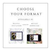 Modern Navy Blue Cross Boy Foto Erste Kommune Einladung