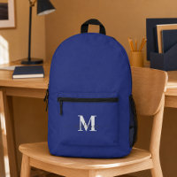 Modern Navy Blue Custom Monogram Name