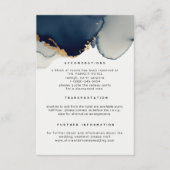 Modern Navy Blue Elegant Beach Hochzeiten Details Begleitkarte (Vorderseite)