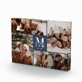 Modern Navy Blue Family Foto Collage Keepake (Rechts)