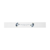 Modern navy blue floral wedding belly band (Flach)