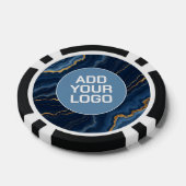 Modern Navy Blue Gold Marble Collection Pokerchips (Einzeln)