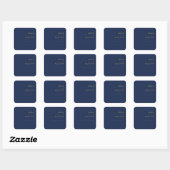 Modern Navy Blue | Gold Wedding Umschlag Aufkleber (Blatt)