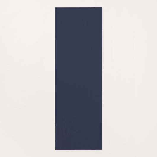 Modern Navy Blue Monogram Script Yogamatte (Rückseite)