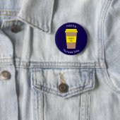 Modern Navy Blue Nurses Day Coffee Cup Button (Beispiel)