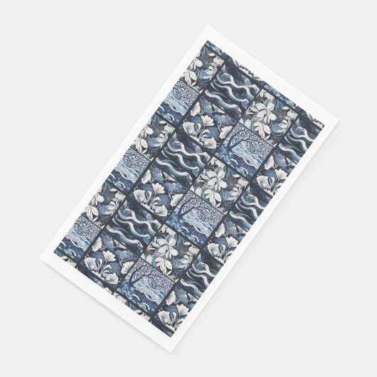 Modern Navy Blue Serviette (Ecke)