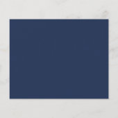 Modern Navy Blue Simple Border Budget Note Card (Rückseite)