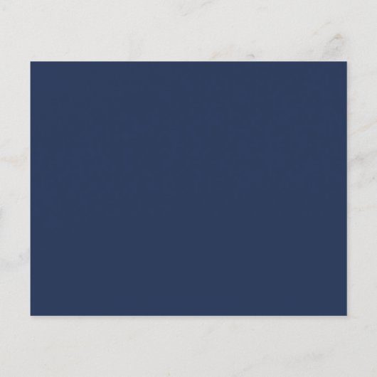 Modern Navy Blue Simple Border Budget Note Card (Rückseite)