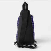 Modern Navy Blue Strip Glitzer Driving Crossbody Bag (Rückseite)