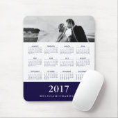 Modern Navy Blue Stripe 2017 Kalender und Foto Mousepad (Mit Mouse)