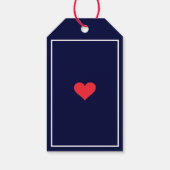 Modern Navy Blue Wedding Chic Script Vielen Dank Geschenkanhänger (Rückseite)