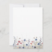 Modern Navy Blue Wedding QR Code Details Mitteilungskarte (Rückseite)