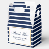 Modern Navy Blue Wedding Vielen Dank Geschenkschachtel (Geöffnet)