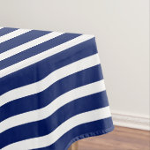 Modern navy blue white nautical stripes elegant tischdecke (Beispiel)