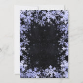Modern Navy Blue Winter Wunderland Weihnachten Sch Einladung (Rückseite)