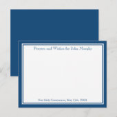 Modern Navy Cross Religious Wünsche und Gebet Card Postkarte (Vorne/Hinten)