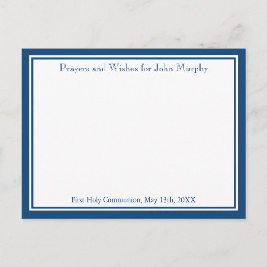 Modern Navy Cross Religious Wünsche und Gebet Card Postkarte (Vorderseite)