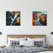 Modern Navy & Gold Abstract Mountain Peak – Luxury Bilderwand Sets (Schlafzimmer)