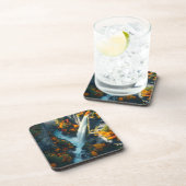 Modern Navy & Gold Abstract Mountain Peak – Luxury Getränkeuntersetzer (Rechte Seite)