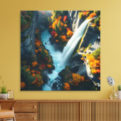 Modern Navy & Gold Abstract Mountain Peak – Luxury Leinwanddruck (Insitu (Wohnzimmer))