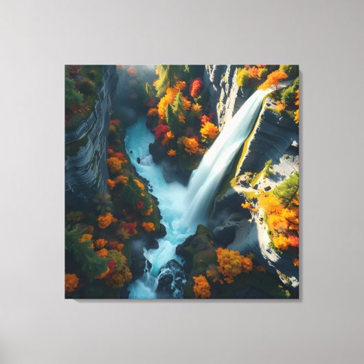 Modern Navy & Gold Abstract Mountain Peak – Luxury Leinwanddruck (Vorderseite)