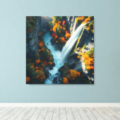 Modern Navy & Gold Abstract Mountain Peak – Luxury Leinwanddruck (Insitu (Holzboden))