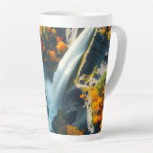Modern Navy & Gold Abstract Mountain Peak – Luxury Milchtasse (Rechte Ecke)