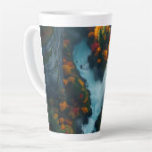 Modern Navy & Gold Abstract Mountain Peak – Luxury Milchtasse (Linke Ecke)