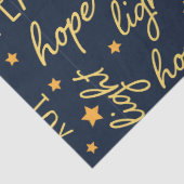 Modern Navy & Gold Christmas Script Decoupage Seidenpapier (Detail)