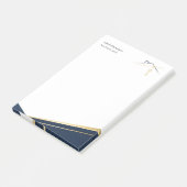 Modern Navy Gold Luxury Realtor estate Agent Post-it Klebezettel (angewinkelt)