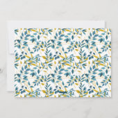 Modern Navy Gold Watercolor Foto Weihnachten (Rückseite)