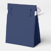 Modern Navy Name Monogram Wedding Geschenkschachtel (Rückseite)