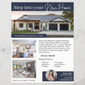 Modern Navy New Home Real Estate Flyer (Vorne)