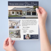 Modern Navy New Home Real Estate Flyer (Hand)