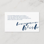 Modern Navy Tinminimalism Schriftart, Honeymoon Wi Begleitkarte<br><div class="desc">Dies ist die moderne Navy Blue Tinte,  Script Minimalismus,  Schrift-Schriftart,  Hochzeitskarte. Sie können die Farben des Schriftartes ändern und Ihre Hochzeitsdetails in den entsprechenden Schriftart / Schrift hinzufügen.#TeeshaDerrick</div>