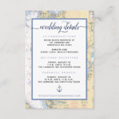 Modern Navy #Wedding Annapolis MD Nautical Map Begleitkarte (Vorderseite)