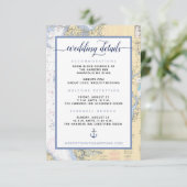 Modern Navy #Wedding Annapolis MD Nautical Map Begleitkarte (Stehend Vorderseite)