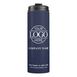 Modern Navy Werbefirma Logo Thermosbecher