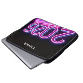 Modern Neon 2026 Happy New Year Welcome Laptopschutzhülle (Vorne Knopf)