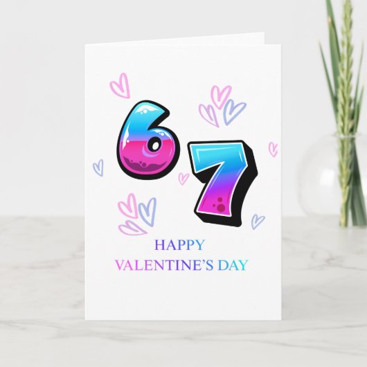 Modern Neon Gradient Happy Valentine's Day Card Karte (Vorderseite)
